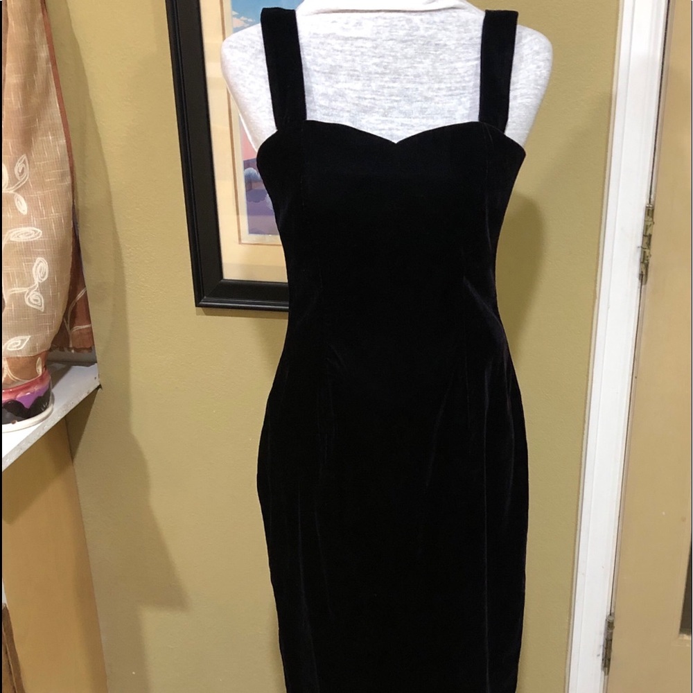 Sexy Little Black Velvet Dress
